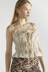 Natural Tie-Front Tops