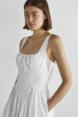 White Skater Midi-Dress