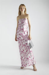 Pink Blur Daisy Flare Maxi-Skirt