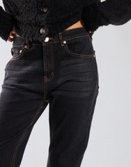Indigo Straight Leg Cropped Jeans