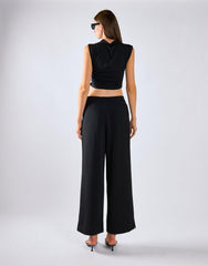Black Wide Leg Trousers