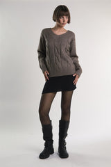 Black Knit-Fitted Mini-Skirt