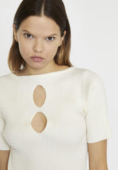 Cut Out Crop Top - Vanilla