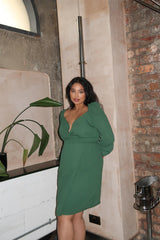 Curve - Dark Green- Midi Dress