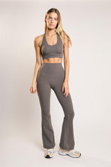 Signature Khaki Halter-Neck Crop-Top