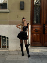 Black Diamante-Trim Corset-Top