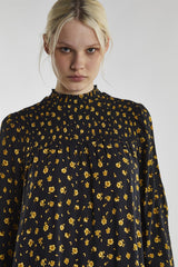 KK0140-BLACK CHARTREUSE DITSY