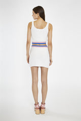 Off-White Multi Knitted Tank-Top