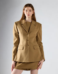 Sand Hourglass Blazer Jacket