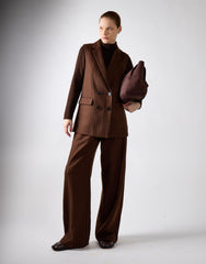 Narrated Brown Stripe Double-Breasted Tailored Vest