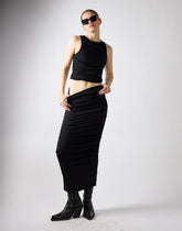 Bodycon Midi Skirt - Black