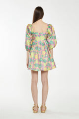 CK6940-PINK 60S FLOWER JACQUARD