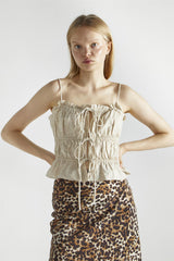 Natural Tie-Front Tops