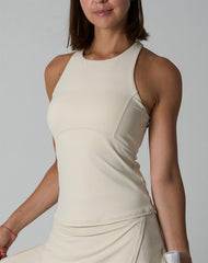 Agon Cream Cross-Back Top