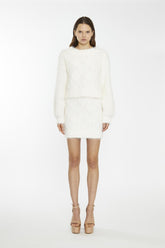 Glamorous Off White Knit Long Sleeve Jumper
