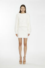 Glamorous Off White Knit Long Sleeve Jumper