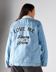 Curve Light Wash Denim Jacket