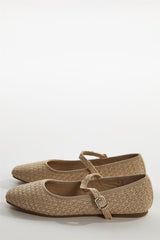 Raffia Mary-Jane Ballet-Flats