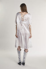 Off-White Drop-Waist Midi-Dress