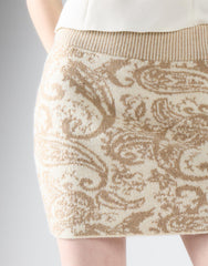 Creamy Paisley Mini Skirt