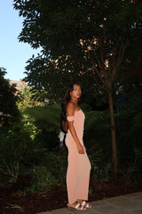 Soft-Terracotta Bardot Crop-Top