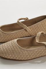 Raffia Mary-Jane Ballet-Flats