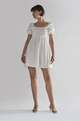Off-White Square-Neck Mini-Dresses