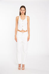 Off-White Denim Halter-Neck Waistcoat