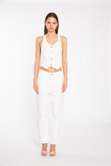 Off-White Denim Halter-Neck Waistcoat
