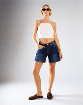 Tie Back Detail Crop Top - White
