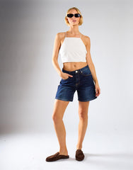 Tie Back Detail Crop Top - White