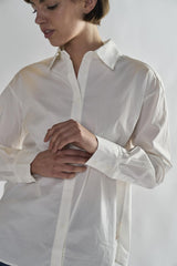 Off-White Button-Up Tops