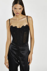 Black-Lace Corset Top