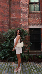 Natural-Ecru Button-Up Sleeveless-Top