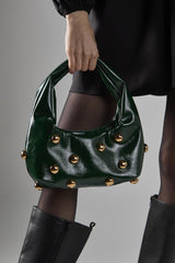 Green Studded Hand-Bag