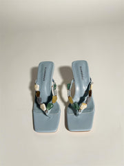 Baby-Blue Gemstone Sandals