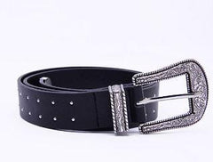 Black Western-Style Belt