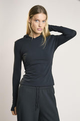 Signature Black Hooded Top.