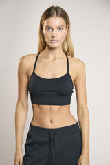 Signature Black Scoop-Neck Crop-Top.