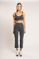 Signature Graphite-Grey Scoop-Neck Crop-Top.