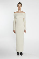 Pencil Maxi Skirt - Light Stone