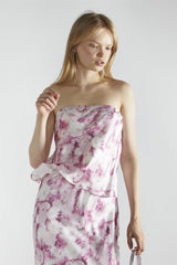 Pink-Blur-Daisy Bandeau Top