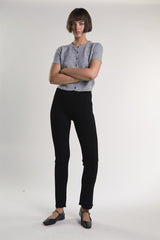 Black Ribbed Leggings