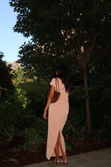 Soft-Terracotta Slim-Fit Maxi-Skirt