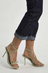 Sage-Green-Micro Bow High-Heels