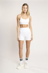 Signature White Scoop-Neck Crop-Top