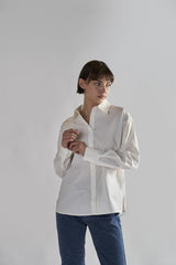 Off-White Button-Up Tops