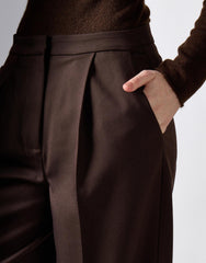 Deepest Brown Tailored Fit Trousers