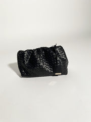 Black Faux-Leather Clutch-Bag