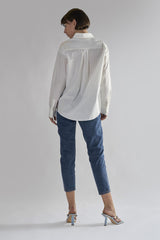 Off-White Button-Up Tops